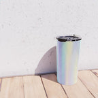 Pastel rainbow abstract Travel Mug Gallery Image 4