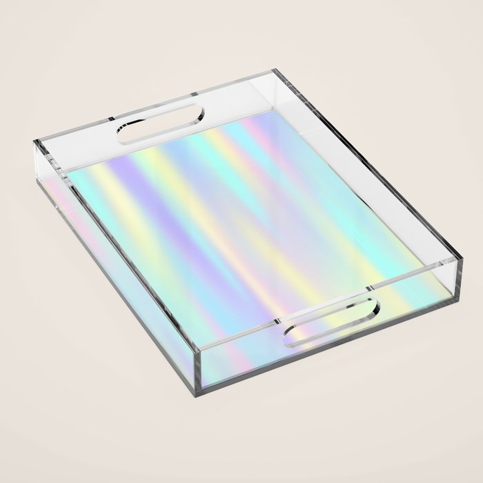 Pastel rainbow abstract Acrylic Tray Gallery Image 1