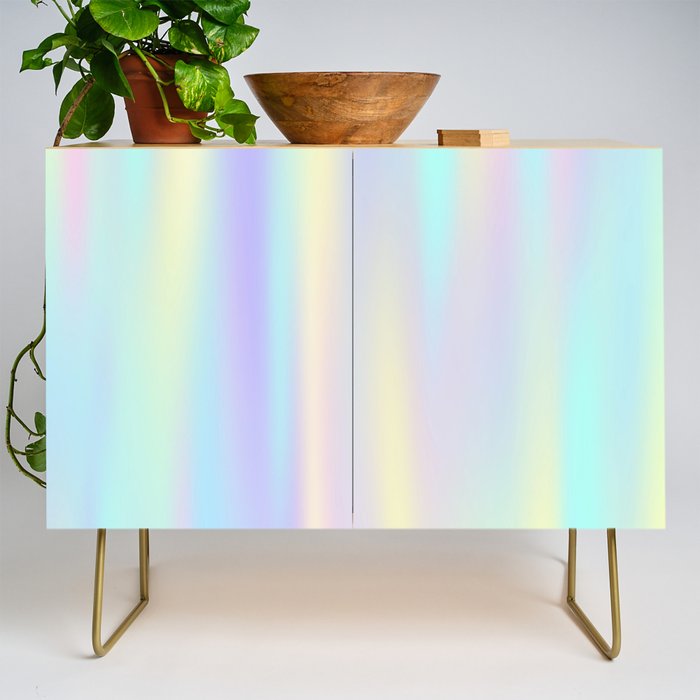 Pastel rainbow abstract Credenza Gallery Image 1