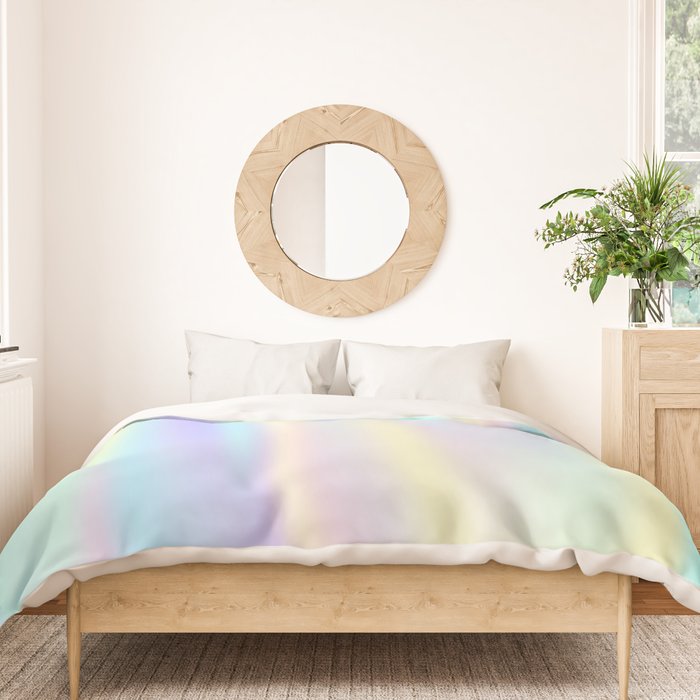 Pastel rainbow abstract Duvet Cover Gallery Image 3