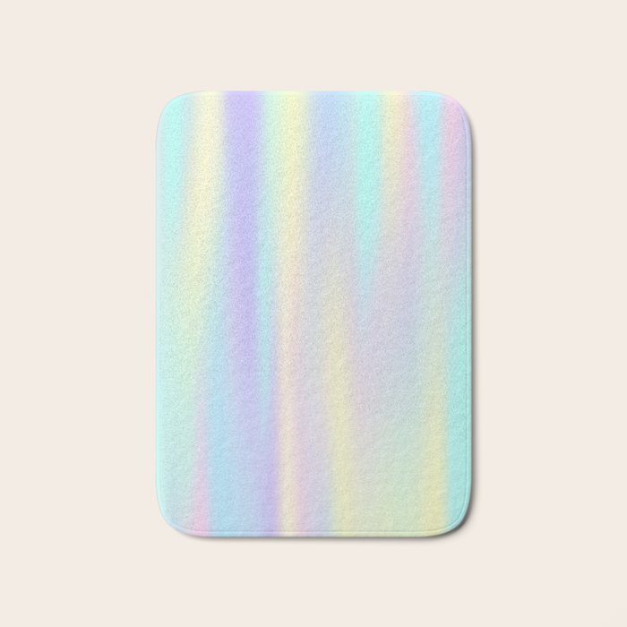 Pastel rainbow abstract Bath Mat Gallery Image 1