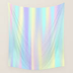 Pastel rainbow abstract Wall Tapestry Gallery Image 4