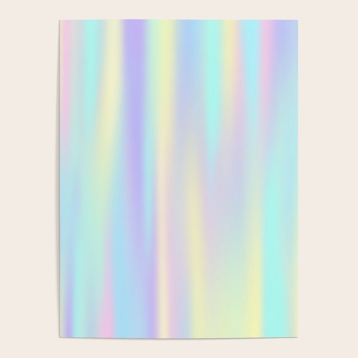 Pastel rainbow abstract Poster Gallery Image 1
