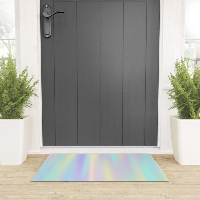 Pastel rainbow abstract Welcome Mat Gallery Image 3