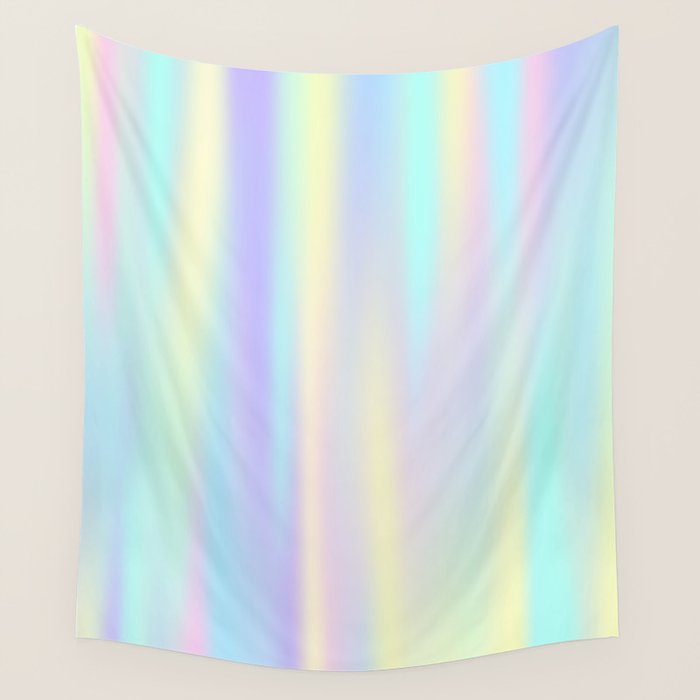 Pastel rainbow abstract Wall Tapestry Gallery Image 1