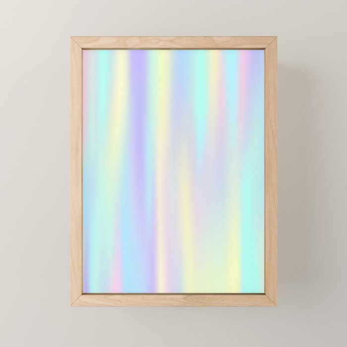 Pastel rainbow abstract Mini Art Print Gallery Image 1