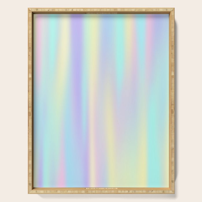 Pastel rainbow abstract Serving Tray Gallery Image 1