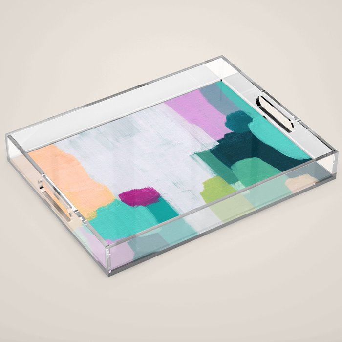 Abstract Oil Painting No. 89 Acrylic Tray Gallery Image 1