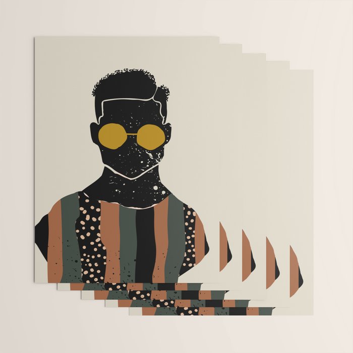 Black Hair No. 7 Wrapping Paper Gallery Image 3