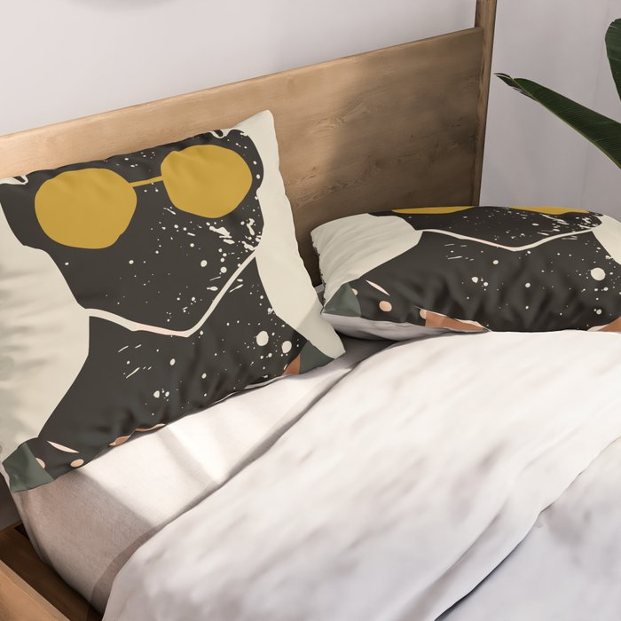 Black Hair No. 7 Pillow Sham Gallery Image 2