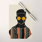 Black Hair No. 7 Wrapping Paper Gallery Image 1