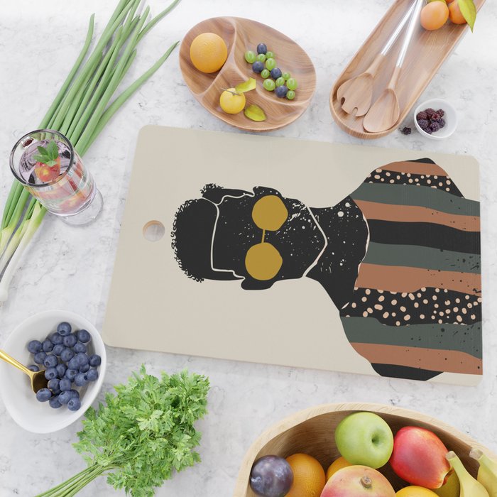 Black Hair No. 7 Cutting Board Gallery Image 2