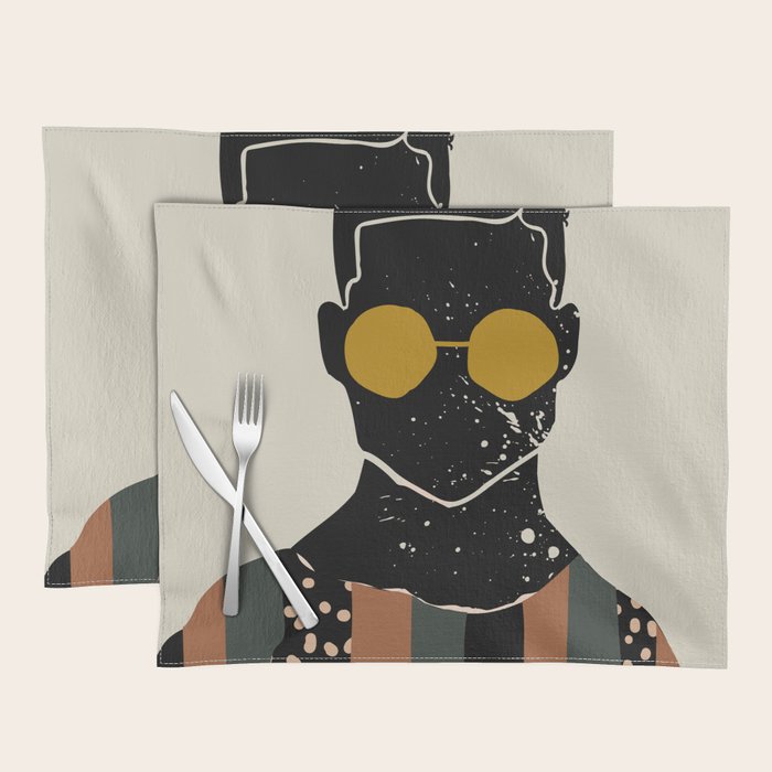 Black Hair No. 7 Placemat Gallery Image 1