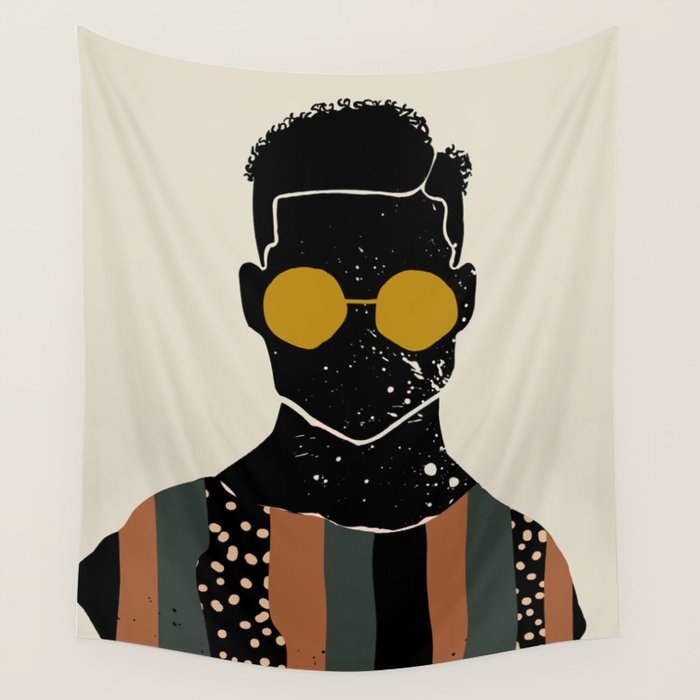 Black Hair No. 7 Wall Tapestry Gallery Image 4