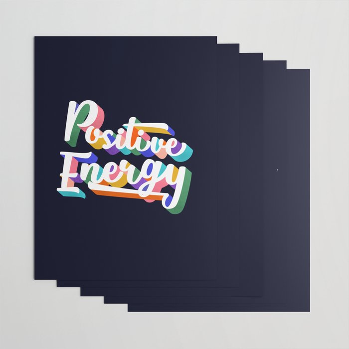 Positive Energy- typography Wrapping Paper Gallery Image 3