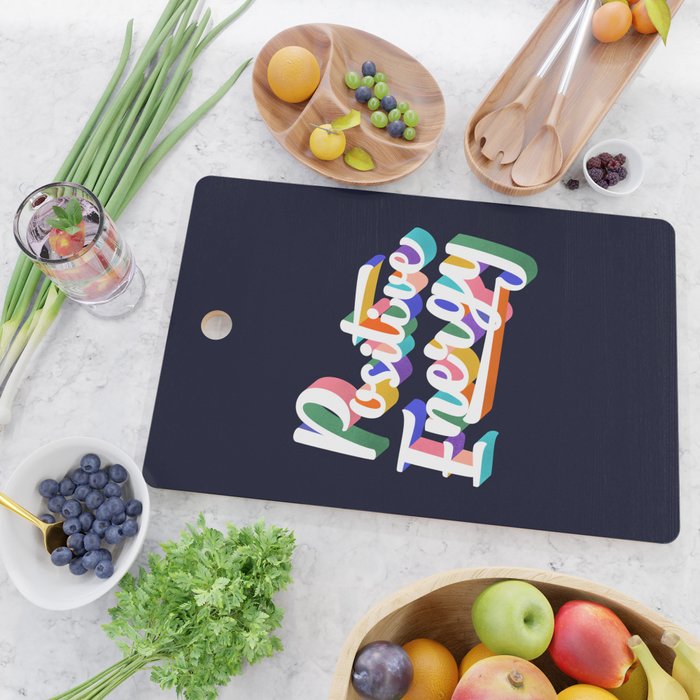 Positive Energy- typography Cutting Board Gallery Image 2