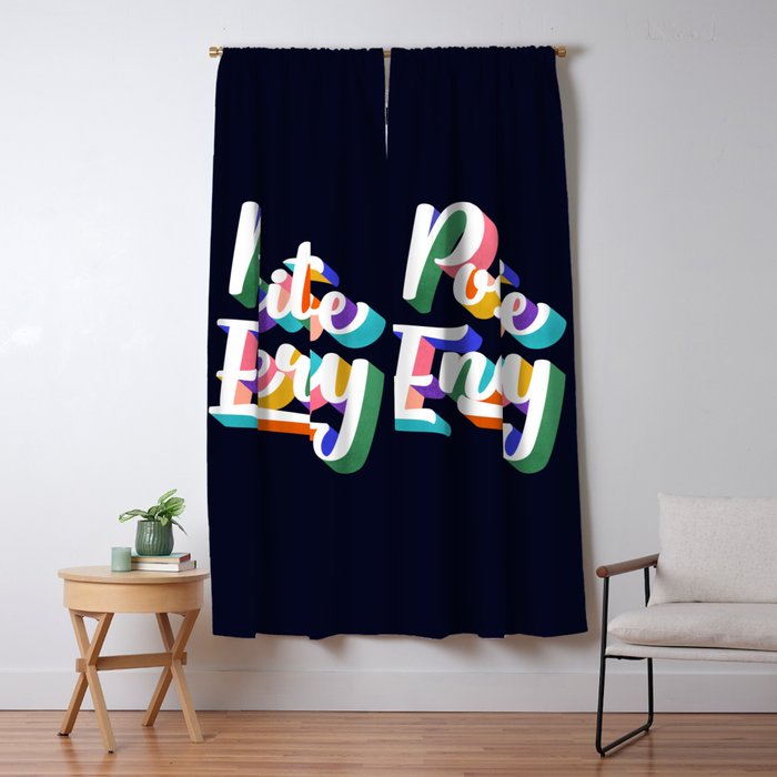 Positive Energy- typography Window Curtain Gallery Image 5