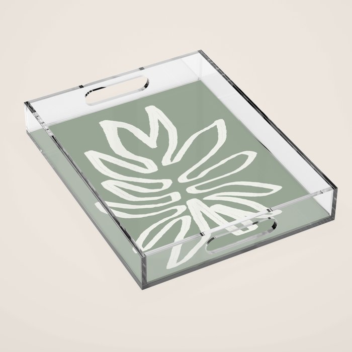 Abstract Leaf Acrylic Tray Gallery Image 1