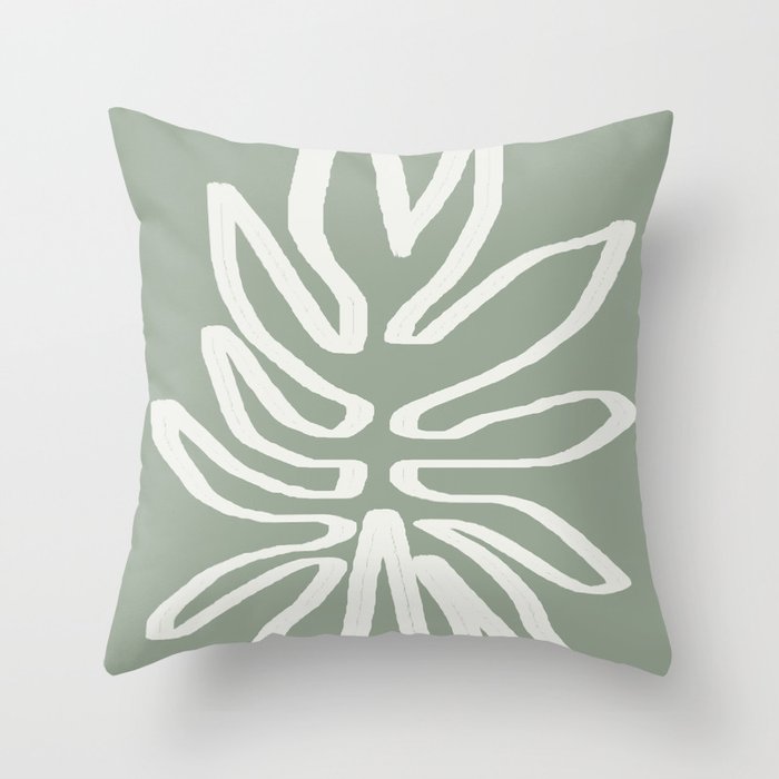 Abstract Leaf Throw Pillow Gallery Image 6