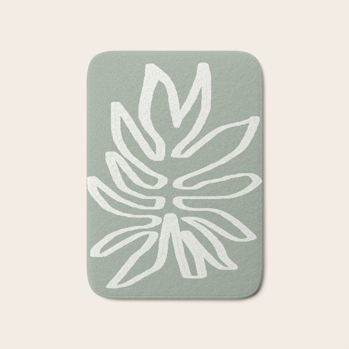 Abstract Leaf Bath Mat Gallery Image 1