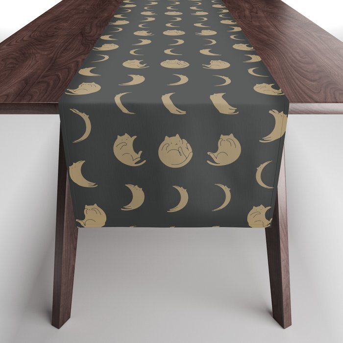 Cat Landscape 136: Cat Moon Table Runner Gallery Image 1