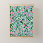 Flower garden hand painted floral pattern Mini Art Print Gallery Image 1