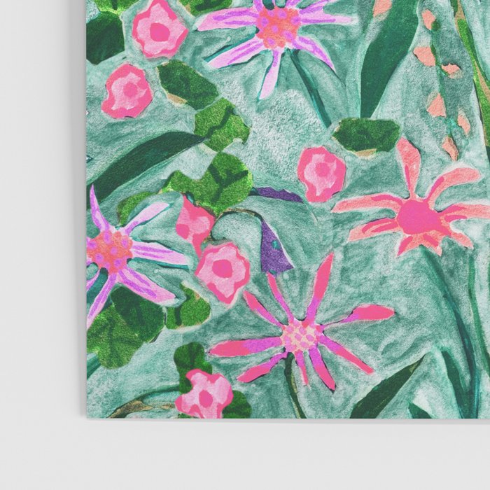 Flower garden hand painted floral pattern Poster Gallery Image 3