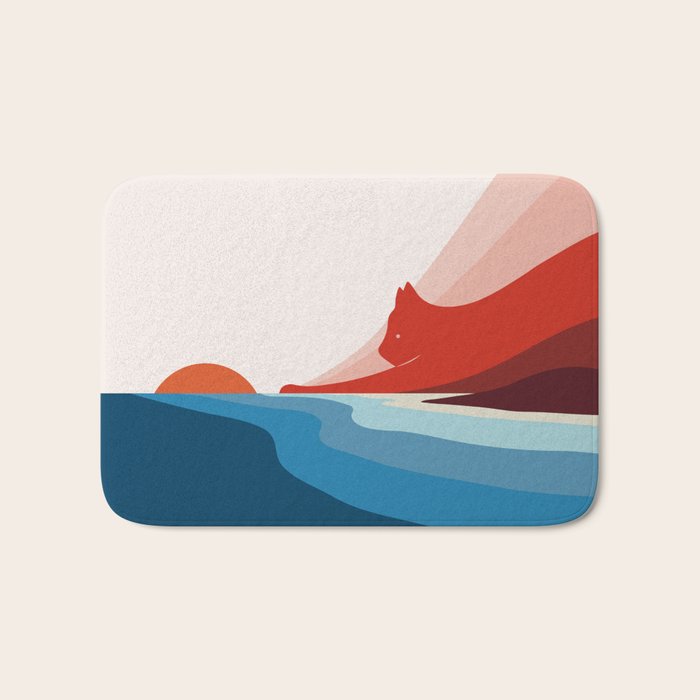 Cat Landscape 6: First Dawn Bath Mat Gallery Image 1
