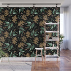 Fall of fall leaves dark Wall Mural Gallery Image 1