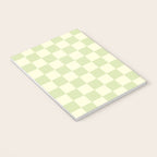 Textured Plaid pattern sage and white Notebook Gallery Image 3