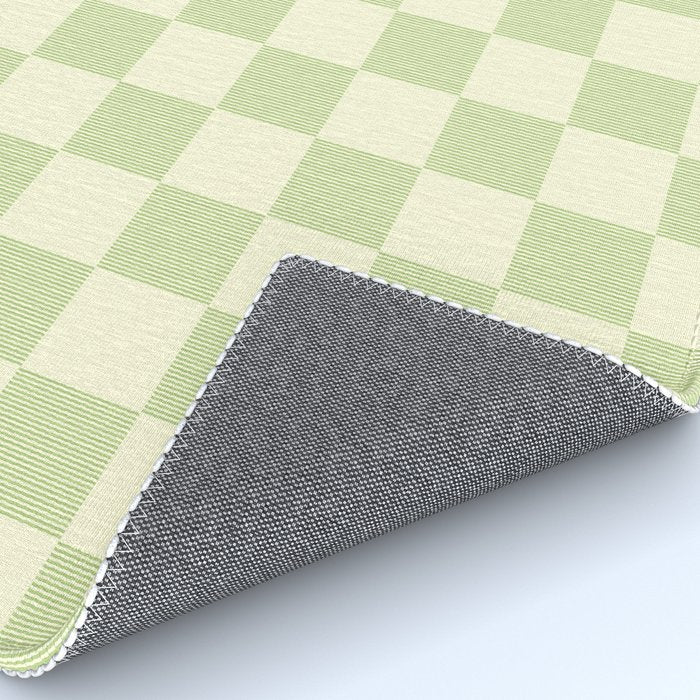 Textured Plaid pattern sage and white Rug Gallery Image 4