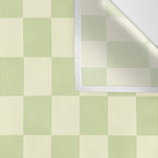 Textured Plaid pattern sage and white Wall Tapestry Gallery Image 3