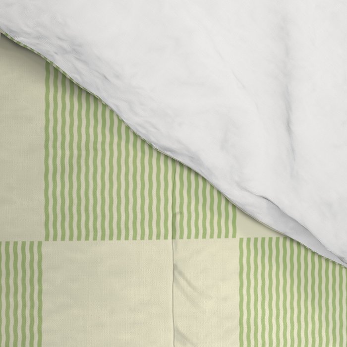 Textured Plaid pattern sage and white Comforter Gallery Image 4