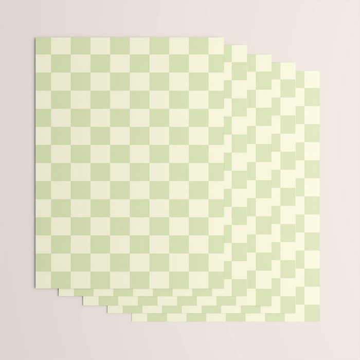 Textured Plaid pattern sage and white Wrapping Paper Gallery Image 3