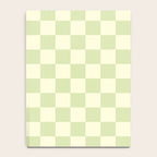 Textured Plaid pattern sage and white Notebook Gallery Image 4