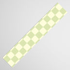 Textured Plaid pattern sage and white Table Runner Gallery Image 3