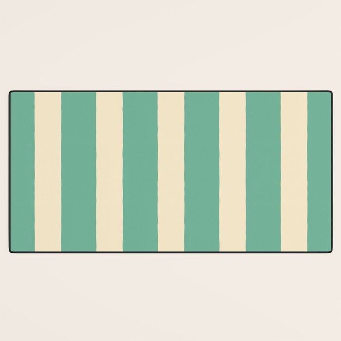 Simple Stripes Pattern - Light Green Desk Mat Gallery Image 3