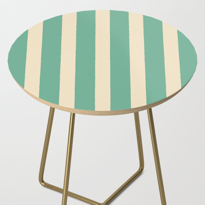 Simple Stripes Pattern - Light Green Side Table Gallery Image 2