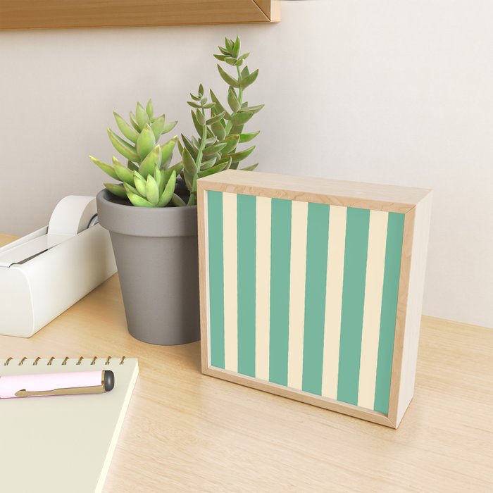 Simple Stripes Pattern - Light Green Mini Art Print Gallery Image 2