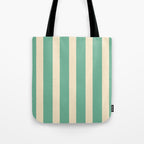 Simple Stripes Pattern - Light Green Tote Bag Gallery Image 1