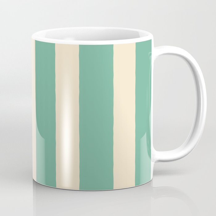 Simple Stripes Pattern - Light Green Coffee Mug Gallery Image 1