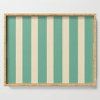 Simple Stripes Pattern - Light Green Serving Tray Gallery Image 1