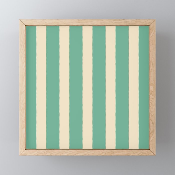 Simple Stripes Pattern - Light Green Mini Art Print Gallery Image 1