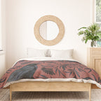 Raven Branch in Rust and Mineral Dust Duvet Cover Gallery Image 3