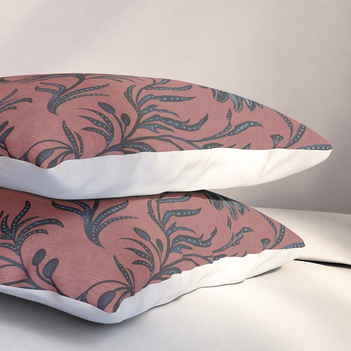 Raven Branch in Rust and Mineral Dust Pillow Sham Gallery Image 3