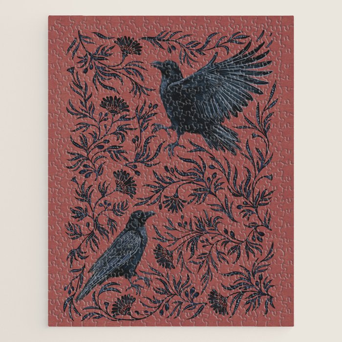 Raven Branch in Rust and Mineral Dust Jigsaw Puzzle Gallery Image 1