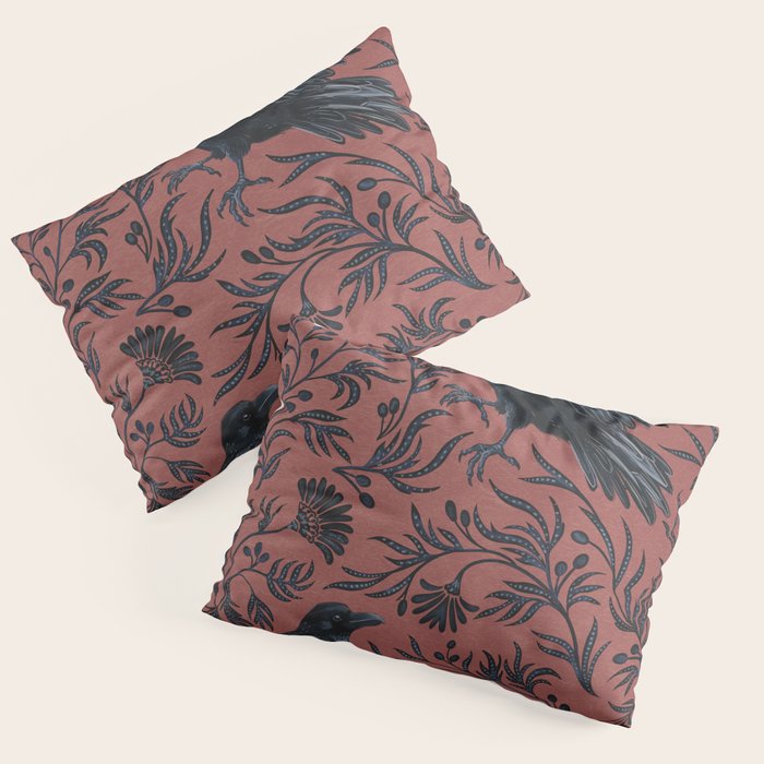 Raven Branch in Rust and Mineral Dust Pillow Sham Gallery Image 1