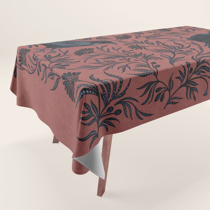 Raven Branch in Rust and Mineral Dust Tablecloth Gallery Image 1