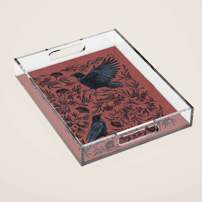 Raven Branch in Rust and Mineral Dust Acrylic Tray Gallery Image 1