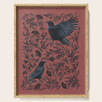 Raven Branch in Rust and Mineral Dust Serving Tray Gallery Image 1